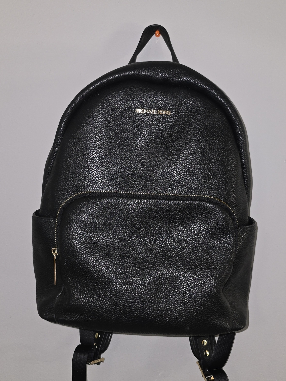 Michael Kors Black Pebbled Leather Backpack